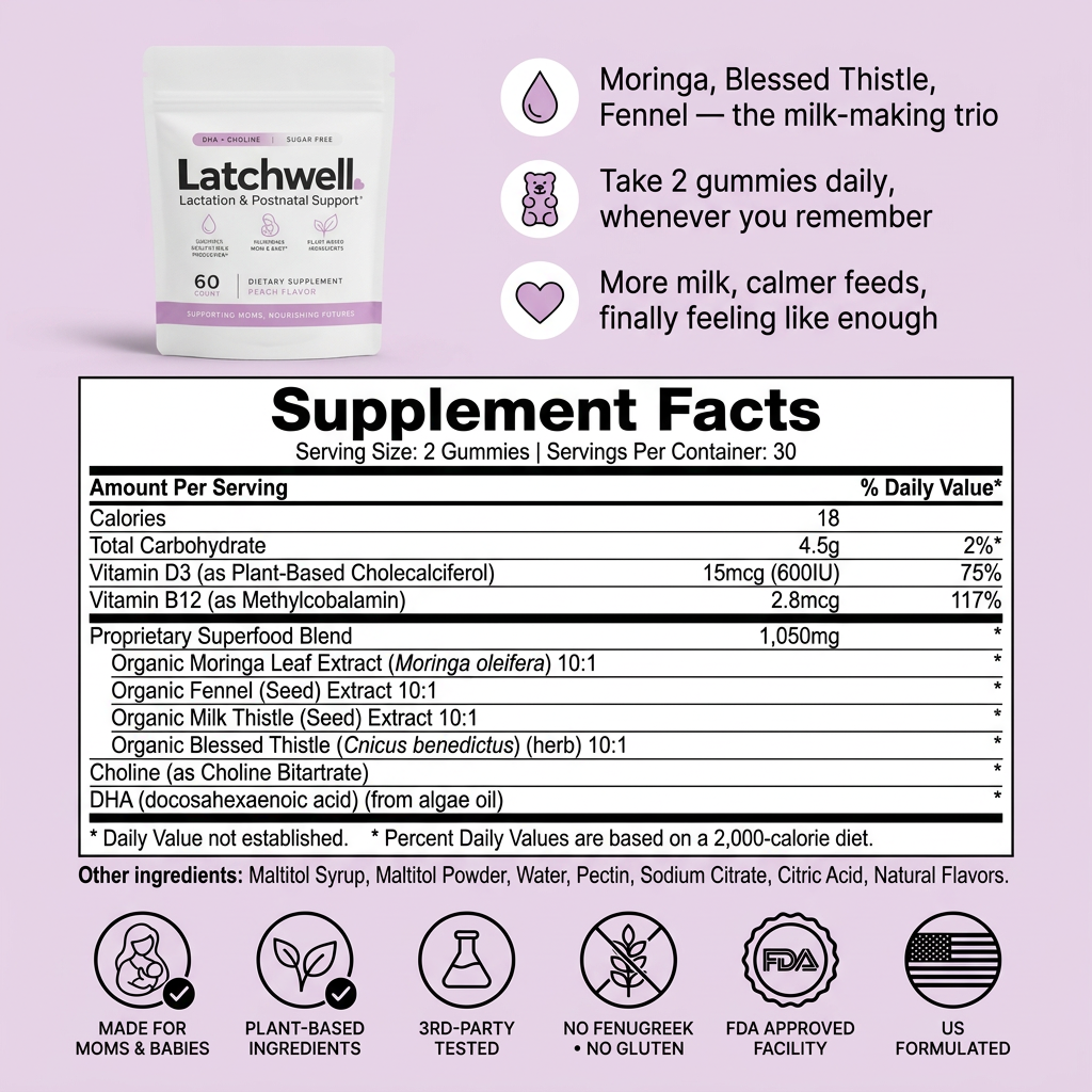 Latchwell™ Lactation & Postnatal Support Gummies